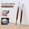 oly-bef1a03a2c027de36ca51a3213d8a31d Wholesale Nail Art Double-headed Multi-functional Carving Pen Japanese Style Glue Scraping Glue Embossing Color Painting Rubbing Powder Sandalwood Pen Nail Art Tool