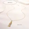 Wholesale Human Pattern Enamel Pendant Necklace For Adults In 304 Stainless Steel With KC Golden Water Plating And Rhinestones