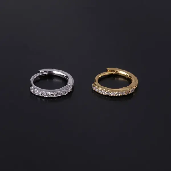 oly-bf0866ec72e90b24c6b0708f7d94c315 Wholesale Ear Cartilage Rings & Studs Simple Style Geometric Copper Plating Artificial Gemstones