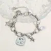 Wholesale Stainless Steel Marine Element Bracelet Shell Starfish Pearl Pendant Bracelet Vintage Art Fashion Bracelet