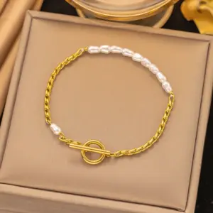 1 [AE10] Pearl Bracelet / Gold