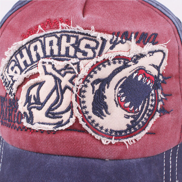 oly-bf644868feeffce96691b3279ae7a8e2 Wholesale Spring and Autumn Sun Hat Men's and Women's Fashion Shark Personalized Cap Washed Baseball Hat