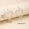 Wholesale 1 Pair of Fashionable Metal Geometric Heart Star Ring French High-End Elegant Simple Women's Earrings