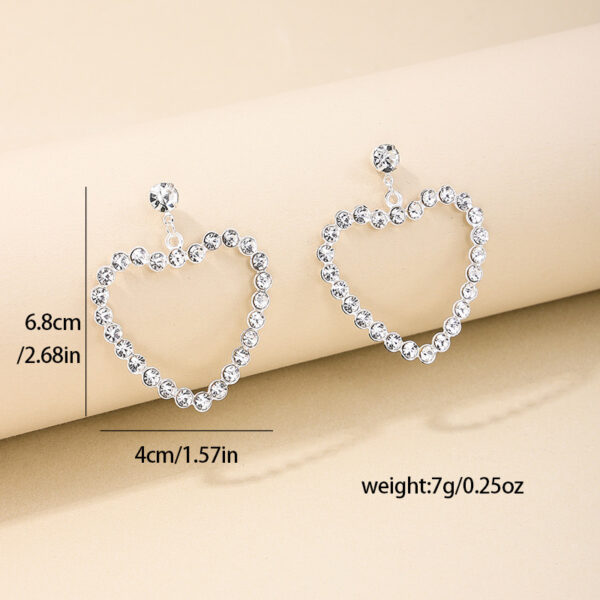 Wholesale 1 Pair of Fashionable Metal Geometric Heart Star Ring French High-End Elegant Simple Women's Earrings
