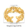 Wholesale Jewelry Lady Classic Style Shiny Bow Knot Copper Pearl Copper 18K Gold Plated Big Bow Pearl Bowknot Adjustable Ring Open Rings Rings