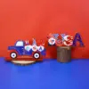 Wholesale Wooden Letter Decorations American National Day Scene Decoration Props Cartoon Grid Home Festival Supplies