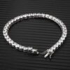 Wholesale explosions tennis chain zircon bracelet tide brand hip-hop copper plated 18K gold men's bracelet jewelry