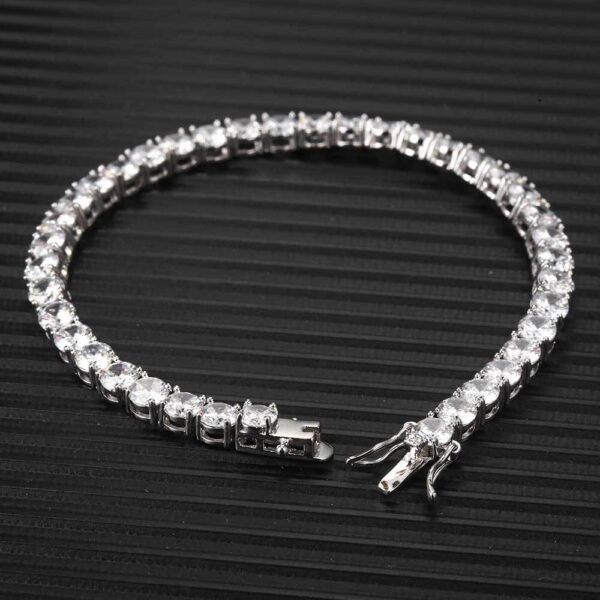 Wholesale explosions tennis chain zircon bracelet tide brand hip-hop copper plated 18K gold men's bracelet jewelry