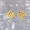 Wholesale 304 Stainless Steel Solid Color PVD Coated 18K Real Gold Plated 18K Gold Elegant Simple Style Classic Style Waterproof Non Tarnish Plating Ear Studs