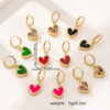 oly-bfba84f05323854b252f86a2352d4243 Wholesale 6 pieces/12 piece set fashion exquisite zinc alloy oil leopard love earrings suit valentine's day party