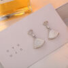 Wholesale Valentine's Day gift earrings personalized fashion high-grade fan-shaped shell earrings