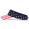 Wholesale American Flag Sport Sun Visor For Women With Curved Brim, Outdoor Use, Made Of Polyester