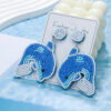 Wholesale Personality Sea Turtle Dolphin Starfish Jellyfish Rice Bead Earrings Bohemian Style Holiday Earrings
