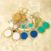 Wholesale 18K Gold Plated 304 Stainless Steel Vacuum Electroplating (In Furnace) Sun Anti-Allergy Earrings For Women Holiday Party Street Style