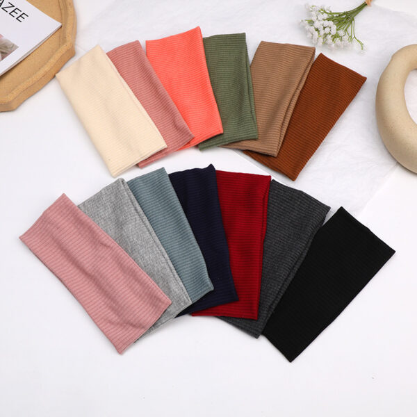 oly-bfdedf7eb89e81ab68ab78763abfb838 Wholesale Knitted Hairband Solid Color Headband Wide Edge Cross Knot Solid Color Hairband Wash Face Pressure Hair Band