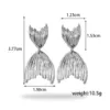 Wholesale PVD Coated Flower Ginkgo Leaf Fish Tail 304 Stainless Steel Simple Style Waterproof Non Tarnish Drop Earrings