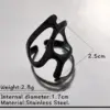 Wholesale Halloween New Style Black Stainless Steel Ring Snake Hand Dark Character Twisted Dark Ring Colorful Festival Suitable Men Women Matching Photography