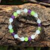 Wholesale Simple Style Unisex Beaded Bracelet Featuring Natural Stone And February Birthstone Amethyst Gem