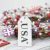 Wholesale Retro Style American Flag Hanging Ornaments For Independence Day Party, 3 Pieces Wooden Decorations
