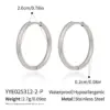 Wholesale 304 Stainless Steel Circle Round PVD Coated 18K Real Gold Plated 18K Gold Lady Sexy Rock Waterproof Non Tarnish Polishing Plating Gold Silver Earrings