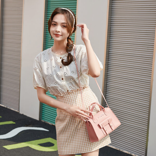 Wholesale Solid color crossbody small square bag/shoulder bag