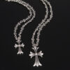 Wholesale   Nightclub Fashion Brand Cross Necklace Handmade Chain Valentine's Day Gift Vintage Imitation Silver Hanging Chain