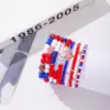 Wholesale Love Letter Star Independence Day Flag Elastic Soft Clay Bracelet Set For Women Daily Simple Jewelry Accessories