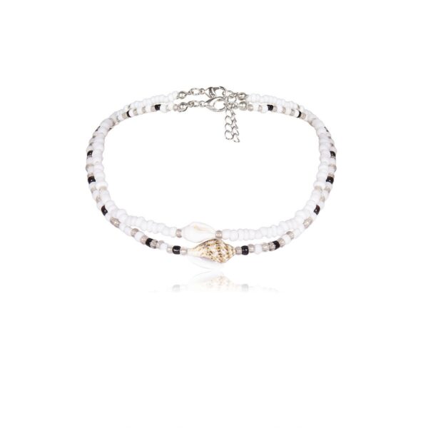 Wholesale Retro Style Necklace Beaded Korean All-match Overlapping Beach Conch Beach Shell Clavicle Chain Necklace