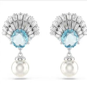Blue shell earrings