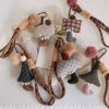 Wholesale HD11288A06 Fresh Mori Korean Style Ins Style Fabric Mushroom Car Keychain Pendant Bag Pendant Mobile Phone Chain