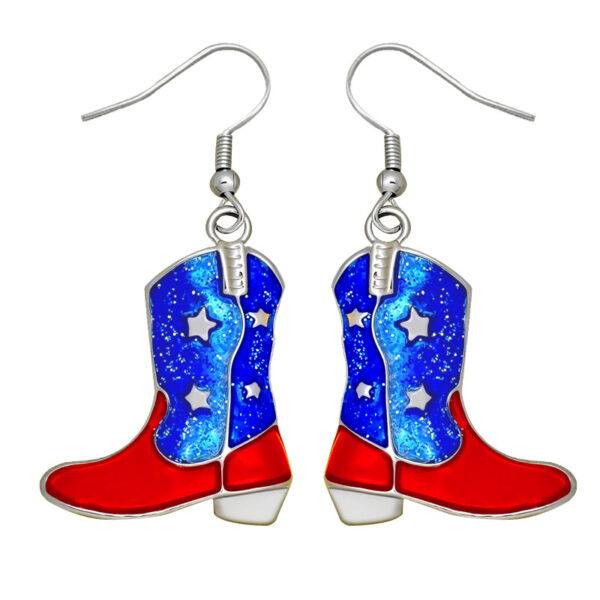 Wholesale Alloy independent sun earrings with wings, butterflies, rhinestone-encrusted boots, and dripping oil pendant earrings