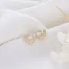 Wholesale Swan Stud Earrings For Women Featuring 925 Sterling Silver Posts With Electroplated Copper And Zircon Inlay