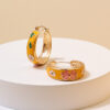 oly-c0819c5c307aff8a849464228c024578 Wholesale exquisite retro trendy circle ear buckle micro-inlaid color all-match design flower women's earrings
