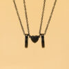 Wholesale hollow heart ring love magnetic necklace unisex magnet couple necklace suit good friend