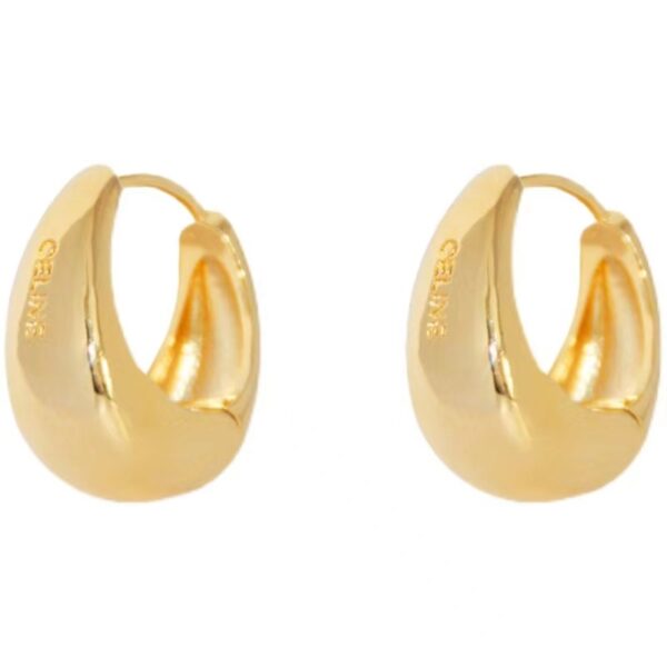 oly-c0c3429e0132b8943542951876cc4eae Wholesale French Retro Celi Metal Brass Gold-Plated Earrings Cold Style High-Quality Earrings Jewelry