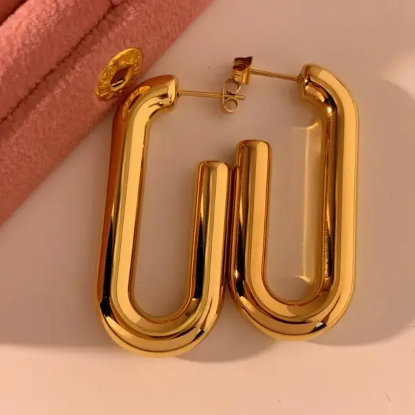 Wholesale 1 Pair Casual Solid Color 304 Stainless Steel No Inlaid 16K Gold Plated White Gold Plated Gold Plated Ear Studs