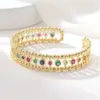 Wholesale Women’s Electroplated Copper Bangle With Zircon Inlay In Colour