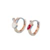 Wholesale Rabbit radish ear buckle women's elegant small simple cute asymmetric earrings niche exquisite earrings