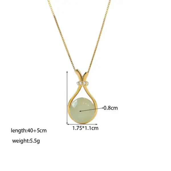 Wholesale Round Inlay Pendant Necklace For Women In Copper With 18K Real Gold Plated Water Plating And Artificial Rhinestones On Box Chain