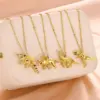 Wholesale 304 Stainless Steel Copper Dinosaur PVD Coated 18K Real Gold Plated IG Style Retro Plating Cable Chain Lobster Trigger Clasp Closure Pendant Necklace