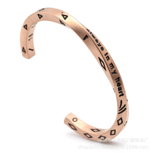 oly-c10342706bbdce563f6f4b847b38de60 Wholesale Titanium Steel Viking War Shu Bracelet Jewelry Men's Personality Letter All-match Bracelet Open Couple Jewelry LSCC2