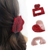 Wholesale Love Grab Clip Heavy Industry Diamond Hair Clip Light Luxury High-end Shark Clip Valentine's Day Hair Accessories Headwear