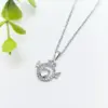 Wholesale Handmade Wings Necklace For Women In 201 Stainless Steel With Golden Electroplated Finish And Glass Inlay On Cable Chain