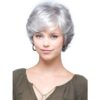 Wholesale Old People's Wig Gradient Grey White White Wig Headgear Women's Short Roll Chemical Fiber Headgear