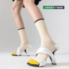 Wholesale Light luxury color matching casual mid-calf socks men and women modern retro pile socks girl Valentine's Day cotton socks