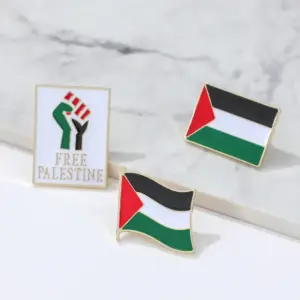 Wholesale Modern Style Pin National Flag Color Block American Flag Alloy Plating Unisex Brooches