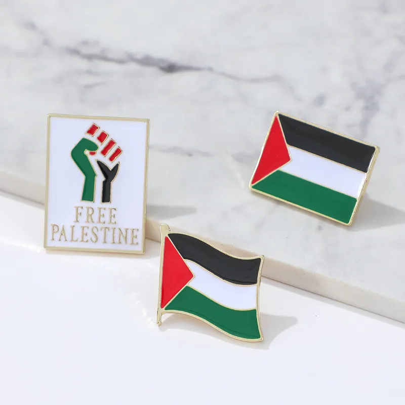 Wholesale Modern Style Pin National Flag Color Block American Flag Alloy Plating Unisex Brooches