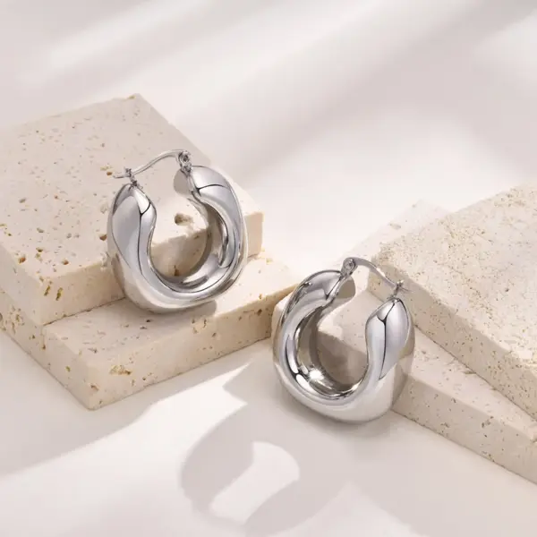 oly-c150f750f592677c048b41ed9e6db531 Wholesale Geometric Earrings In 304 Stainless Steel With KC Golden Electroplated Waterproof Non Tarnish Finish, 0.03µm-0.05µm Thickness, Unisex