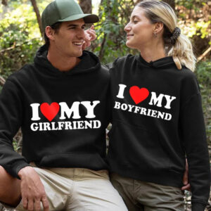 Wholesale Valentine's Day I Love My Boyfriend Girlfriend Export Printed Hoodie Sweatshirt Harajuku