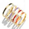 oly-c1798a3d15ad11f8d3a7954401f63a39 Wholesale Stainless steel electroplated gold non-fading jewelry epoxy titanium steel bracelet